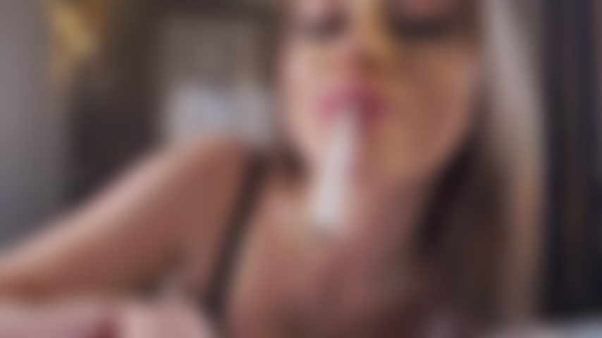 Sensual SMOKING with BIG TITTIES up your face- POV